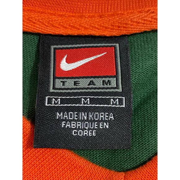 University of Miami Nike Football Jersey #5 Green/Orange Size Medium Vintage - Picture 8 of 10
